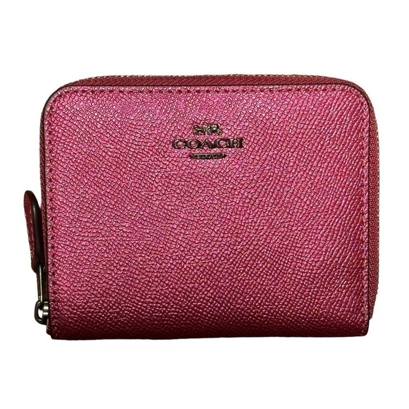Coach Handbags - SOLD Coach Women's Small Zip Around Wallet Qb/Metallic Magenta #F29444